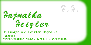 hajnalka heizler business card